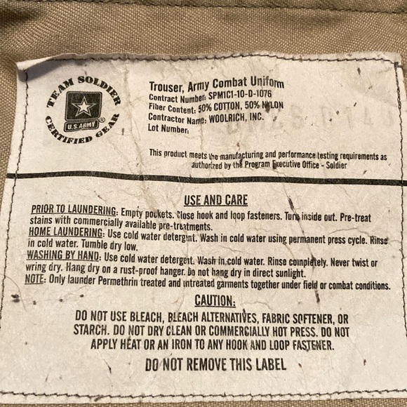 Team Soldier US Army Trouser, Army Combat - Picture 3 of 12